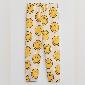NWT Baby Gap x SmileyWorld Joggers 5T Cream Yellow Pull-On Pants